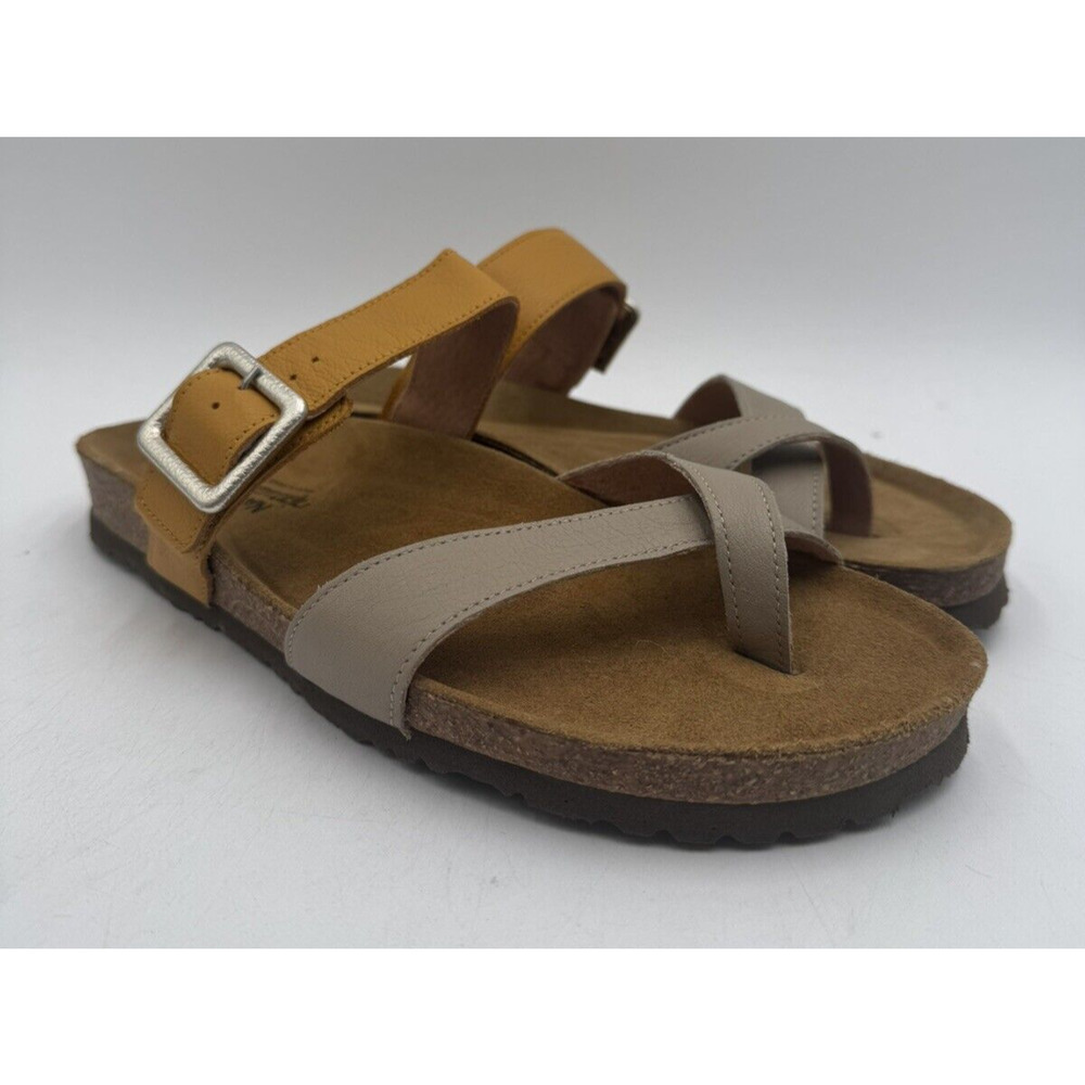NEW in BOX! NAOT FRESNO Women's Sandal Gray/Gold EU Size 40 ***FITS LIKE 8.5***